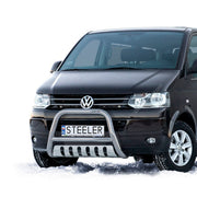 Black Volkswagen van with 'Steeler' bumper on a white background